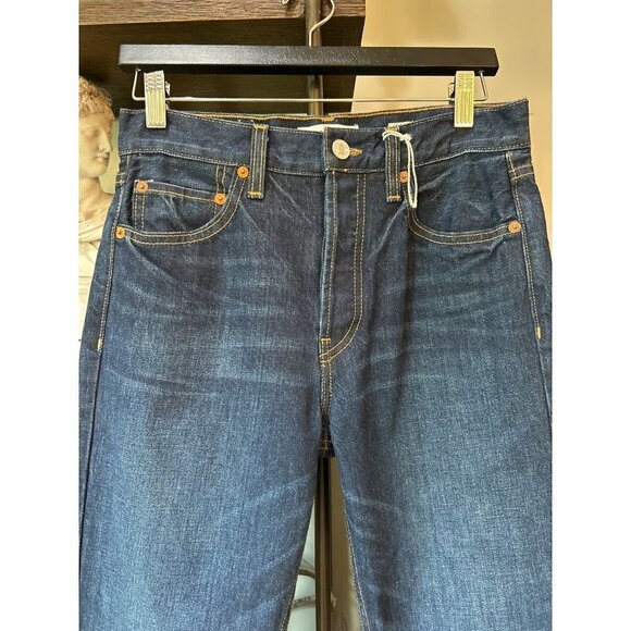 Re/Done Originals High Rise Ankle Crop Dark Womens Size 26 - Picture 6 of 14